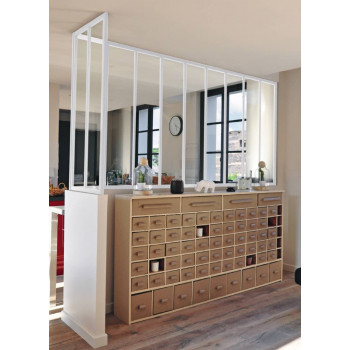 Verrière Atelier Sur Mesure (largeur 601 à 1800 mm x hauteur 601 à 2750 mm)