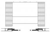 Bloc porte coulissant à double ouverture grande dimension GRANLUCE SCRIGNO sur mesure