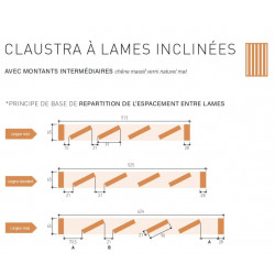 Votre Claustra en Chêne à lames obliques  Sur Mesure à partir du 15 Février 2023 !