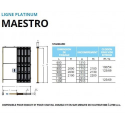 Chassis Scrigno Gold base simple cloison