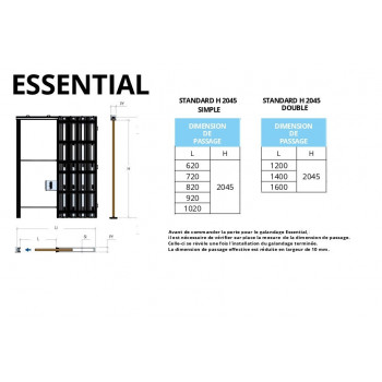 Bloc porte coulissant  simple ouverture ESSENTIAL SCRIGNO H2045