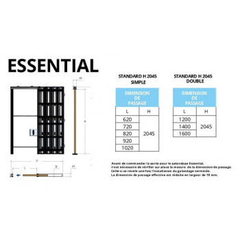 Chassis Scrigno Essential double H2045