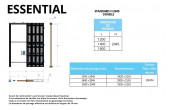 encombrement essential double Ht 2045 mm