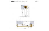 Kit complet Porte coulissante en applique avec FERMETURE décor bois SCRIGNO standard