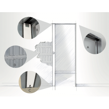 Chassis coulissant seul simple vantail RASOMURO DIERRE sur mesure