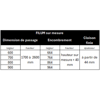 Porte Battante invisible pré-peinte FILUM DIERRE SUR MESURE