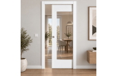 porte coulissante slalom vitrage transparent