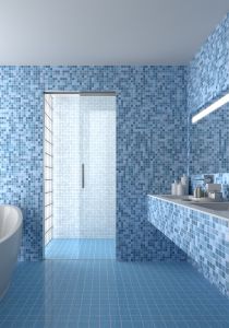 Essential douche décor mosaique